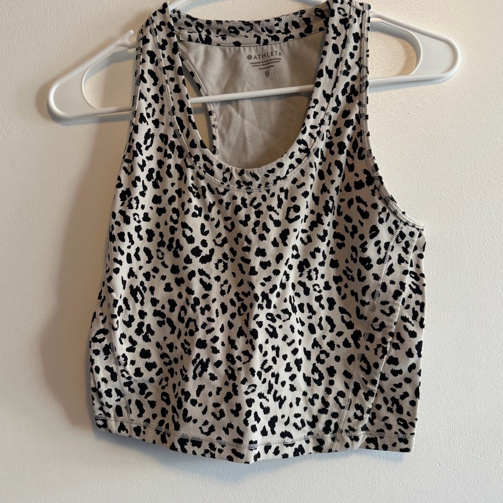 Athleta Crop Tank - Leopard Print